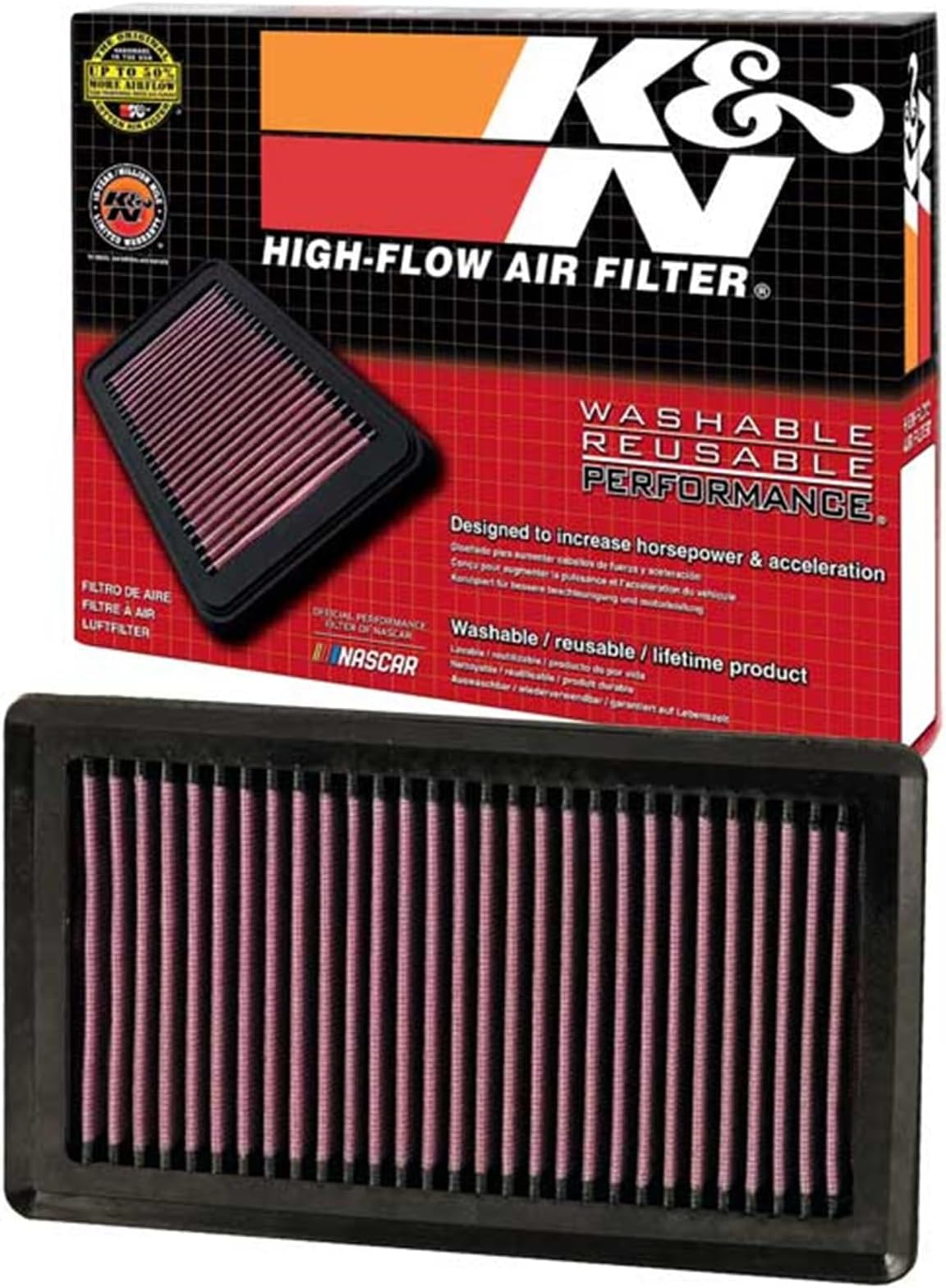 K&N Engine Air Filter: High Performance, Premium, Washable, Replacement Filter: Compatible with 2004-2019 Nissan/Chevy/Venucia (NV200, AD, Cube, Evalia, Wingroad, March, Micra, other models), 33-2375