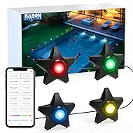 BASON LIGHTING Smart Submersible Pool Lights with App Control, RGBW 16 Million Colors, Music Sync, WiFi & Alexa/Google Voice - for Inground/Above Ground Pools, Aquariums, Ponds, Parties (4-Pack)