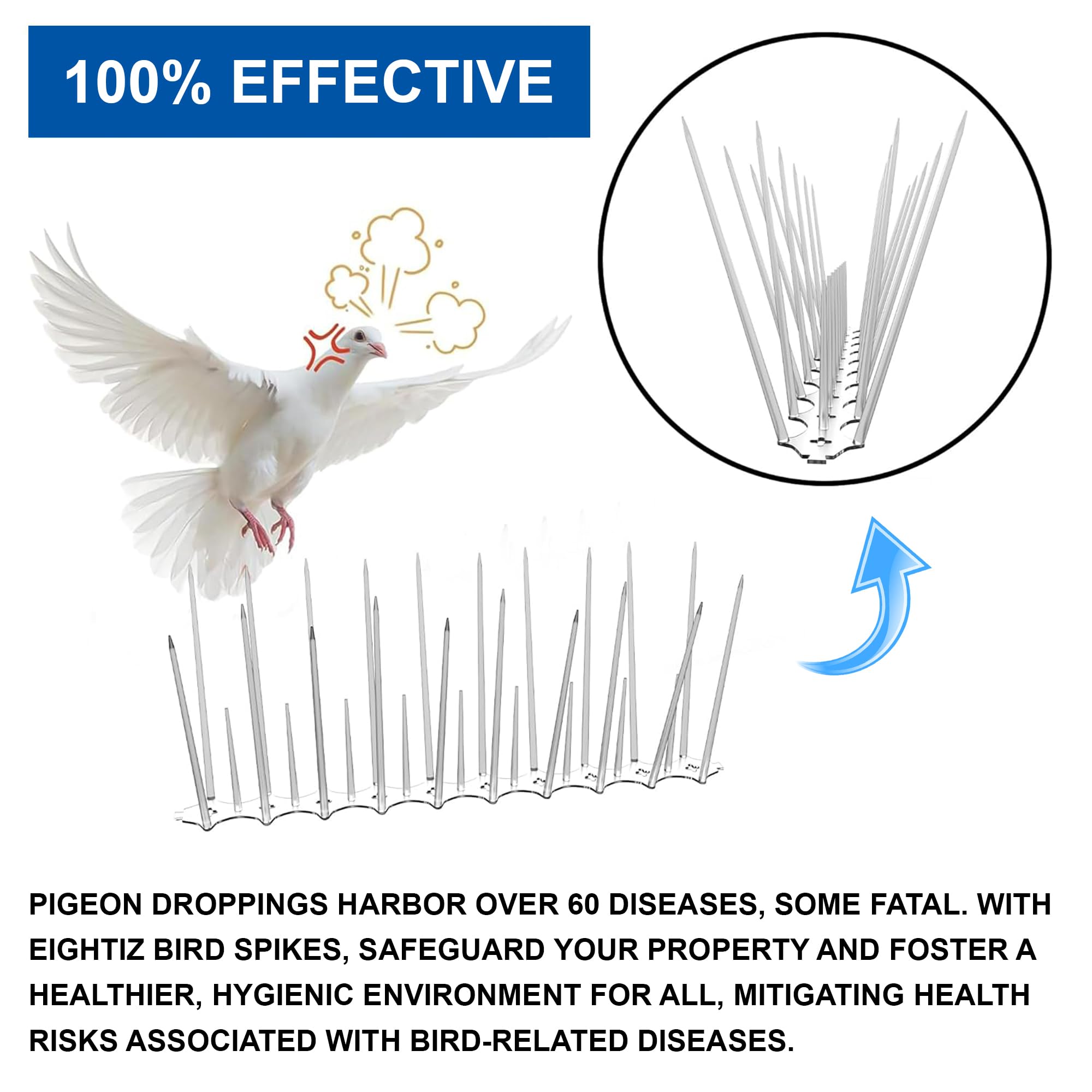 Bird & Pigeon Spikes - Protect Your AC! -6
