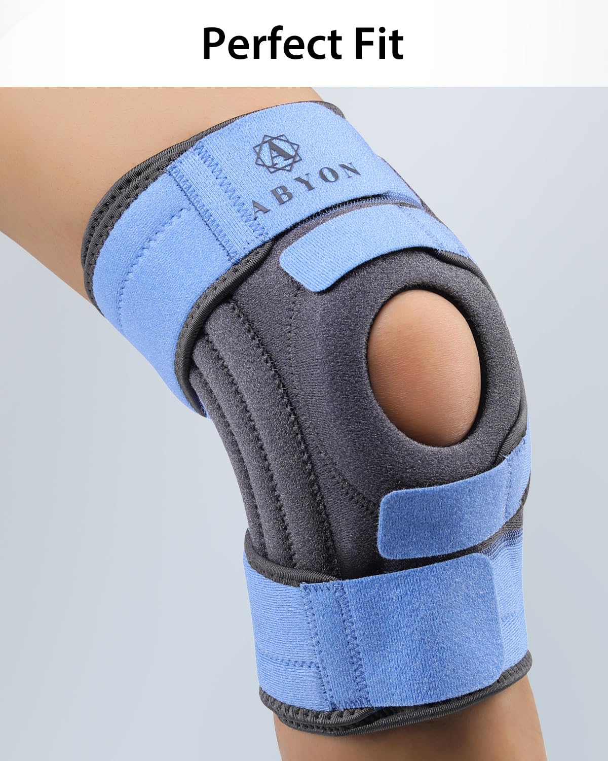 ABYON Knee Brace for Women & Men Meniscus Tear, ACL, Arthritis, Knee Support with Triple Side Stabilizers and Adjustable 360° Wraparound Strap for Maximum Knee Pain Support and Fast Recovery - Image 4