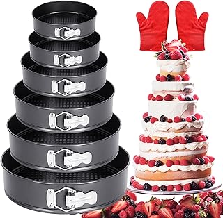 Springform Cake Pan Set, Non-stick 6pcs(7 8 8.5 9.5 10 11Inch) Cheesecak...