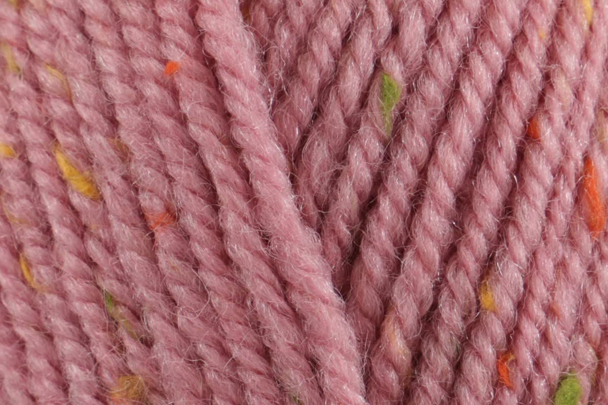King Cole Fashion Aran Crochet Yarn, Acrylic Wool Blend Knitting Wool for Sweaters, Cardigans, Shawls - 100g Balls - Pink (3059) - Pack of 3
