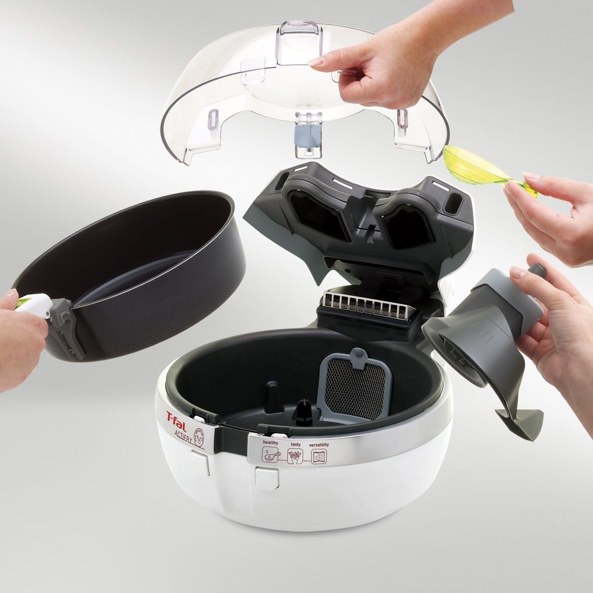 T-fal FZ7002 ActiFry Low-Fat Healthy Dishwasher Safe Multi-Cooker with nonstick interior, Whit