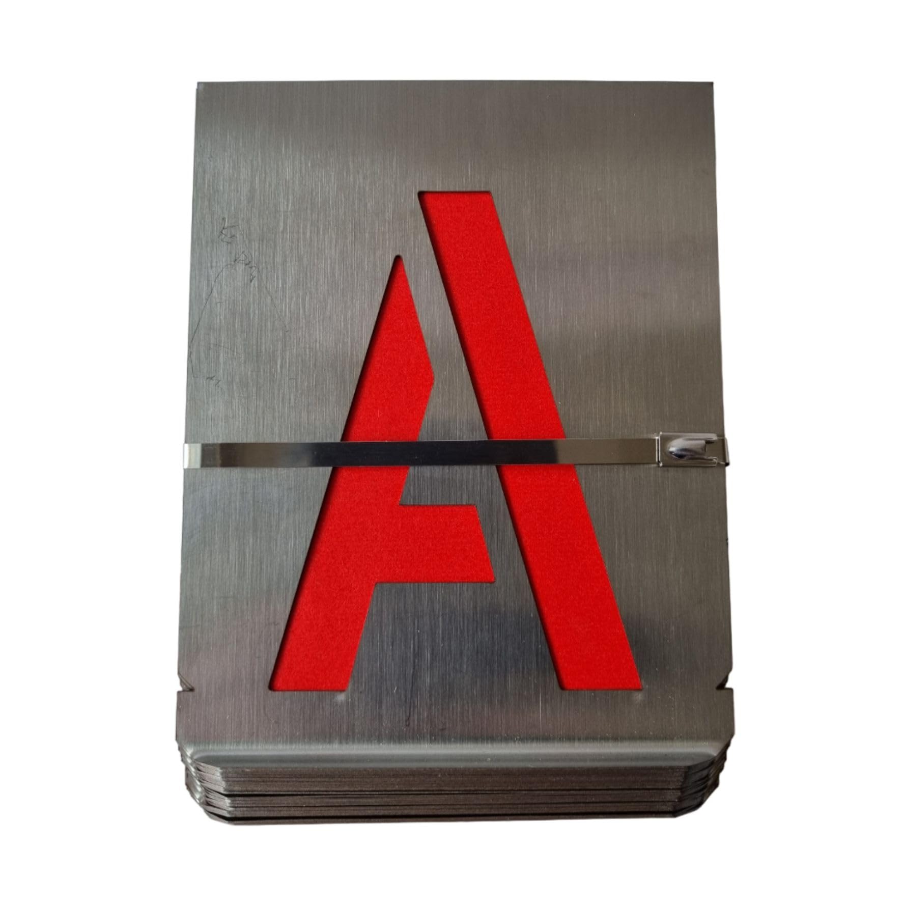 Buchstaben Schablonen Set A-Z | 250mm - 25 cm | Rostfreier Edelstahl | Einzelne Signierschablonen für Präzise Markierungen | Langlebig & Wiederverwendbar | Margreiter Technik