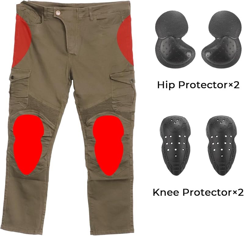 Alpha Rider Motoros Védőpárnás Denim Nadrág Férfi 3XL Zöld