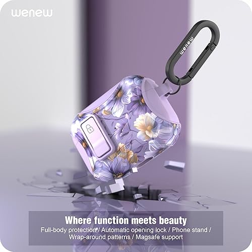 Miniatura 6 de wenew Funda compatible con AirPods Pro de 21 generación con soporte para teléfono, kit de limpieza, cordón, compatible con Magsafe One-Click Pop