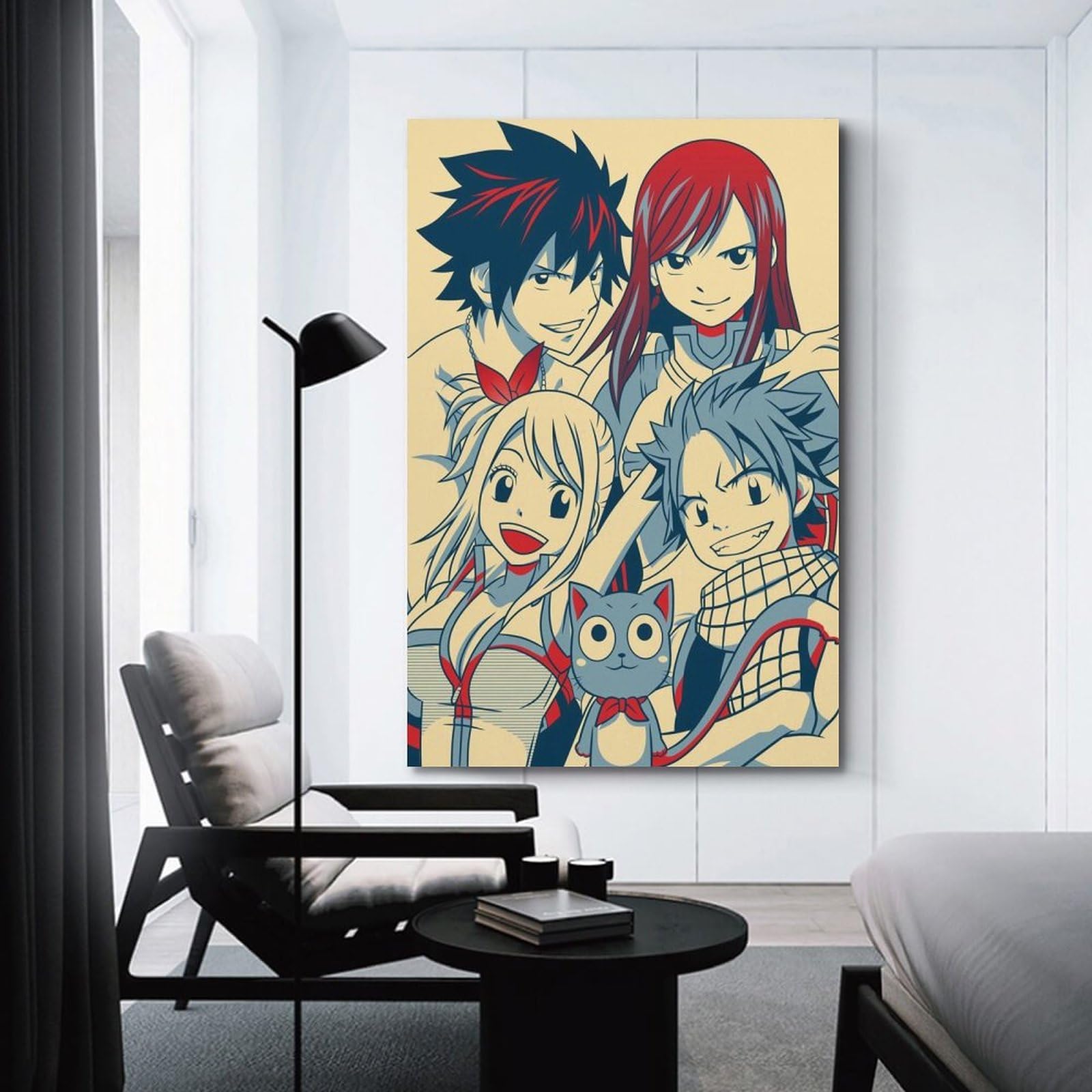 Poster Fairy Tail Naz Team 20x30cm | Toile Décorative Japonaise | Déco Moderne Chambre | Impression Haute Qualité