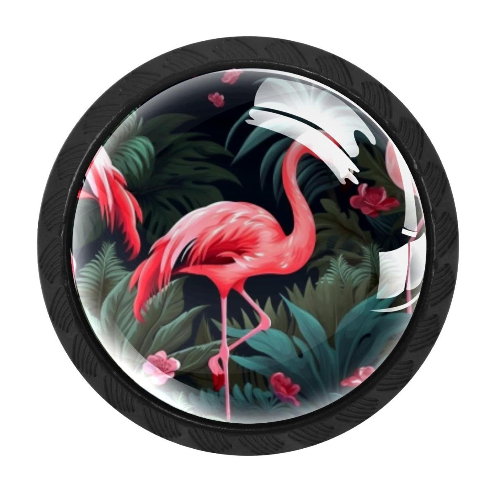Chenzzzz Multicolored 01 4 Pack Flamingo Rainforest Kitchen Cabinet Knobs Drawer Knobs Door Dresser Handles For Personalized Gifts Great For Any Occasion