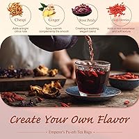 Vista 7 de WT WEETEE Emperor's Pu-erh - Bolsas de té 100 unidades, té oscuro Yunnan fermentado envejecido, suave y suave, con cafeína