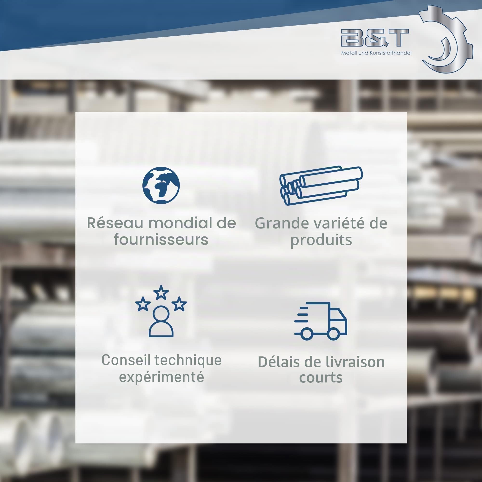 B&T Metall Tôle perforée en aluminium, 1,0 mm d'épaisseur, diamètre des perforations 3 mm, trous décalés, RV 3-5