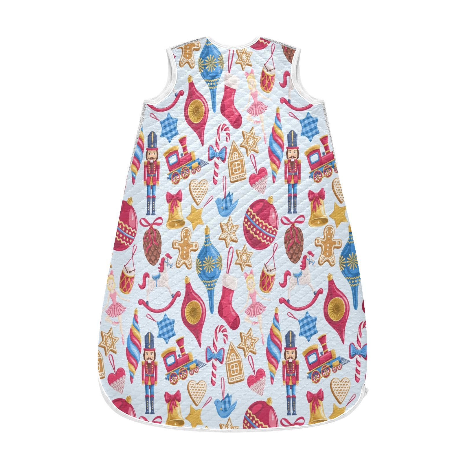 Kigai Christmas Nutcrackers Baby Sleep Sack Wearable Blanket Sleeping Bag 2-Way Zipper Soft Swaddle Transition Sack