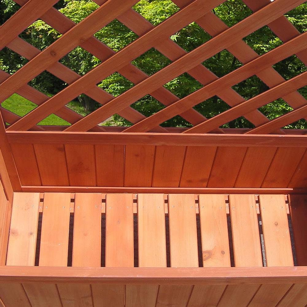 Fioriera/vaso da fiori in Legno con supporto per rampicanti da giardino
