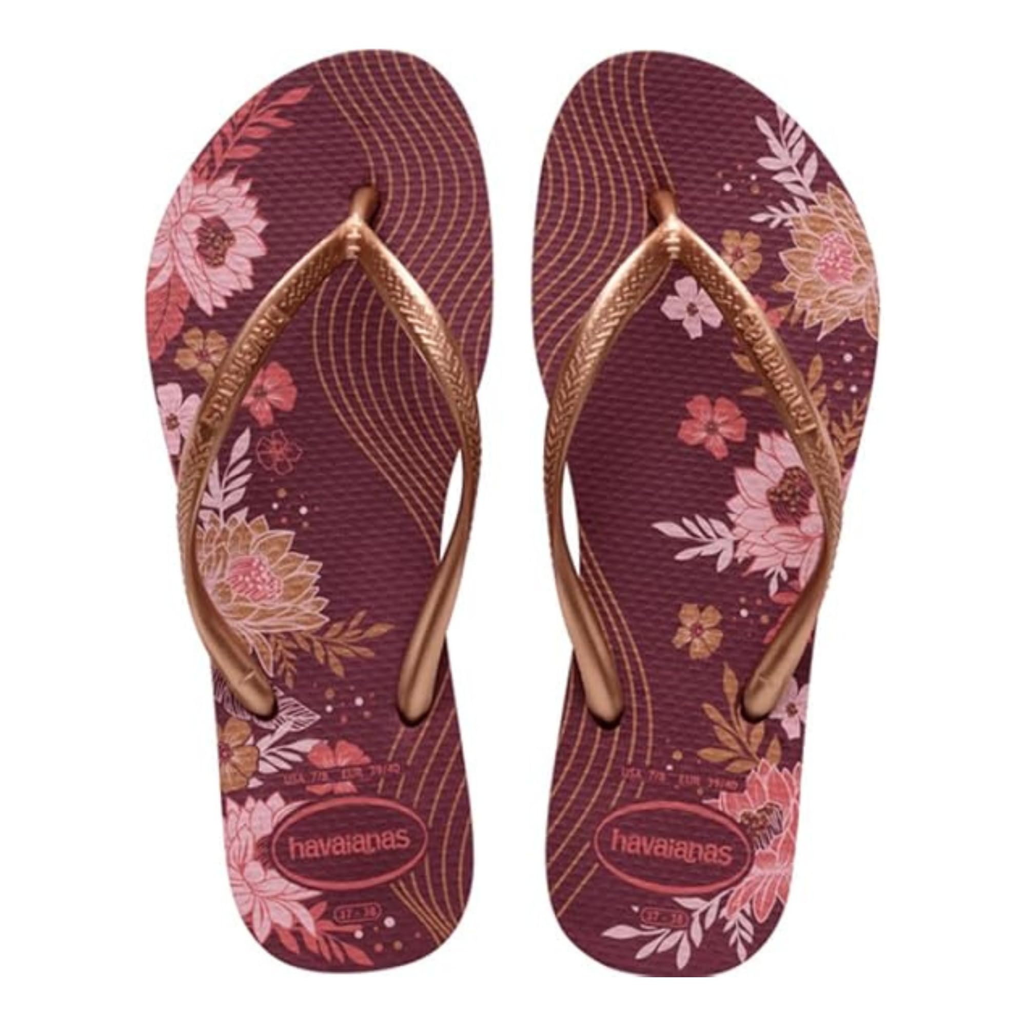 Havaianas Women's Slim Organic Flip-Flop, Purple Soil, 4.5/5 UK