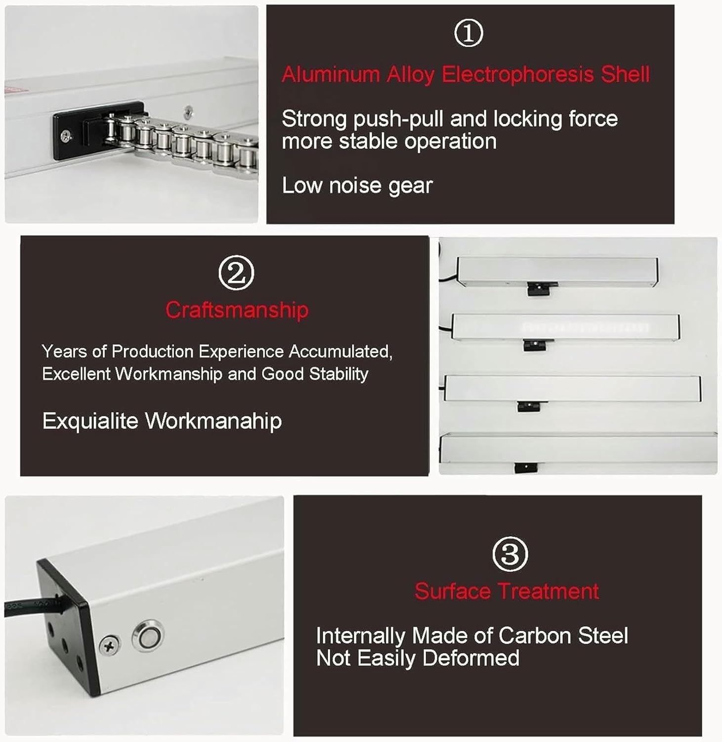 Automatic Window Opener Stroke, 300-800mm Electric Chain Window Opener Actuator, with Wall Switch + Remote Control, Motorized Window Vent Opener-