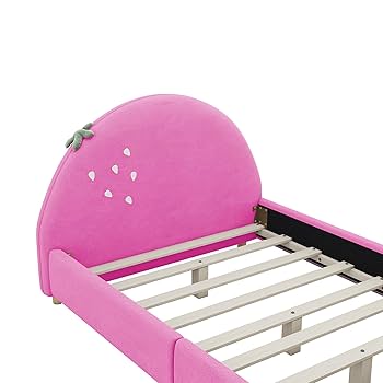 strawberry　マットレス Amazon.com: Tdewlye Twin Size Upholstered Platform Bed with