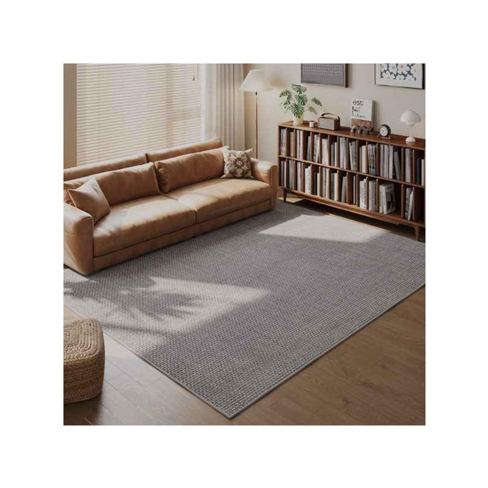 Tapis de salon dos antidérapant fini les glissades 160x230cm Antique Gray