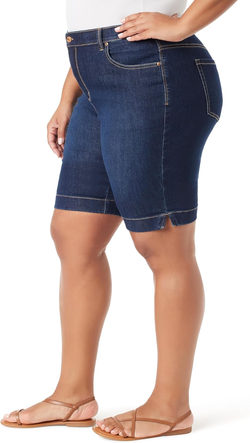 Gloria Vanderbilt Womens Amanda Bermuda High Rise Short Plus - Image 3