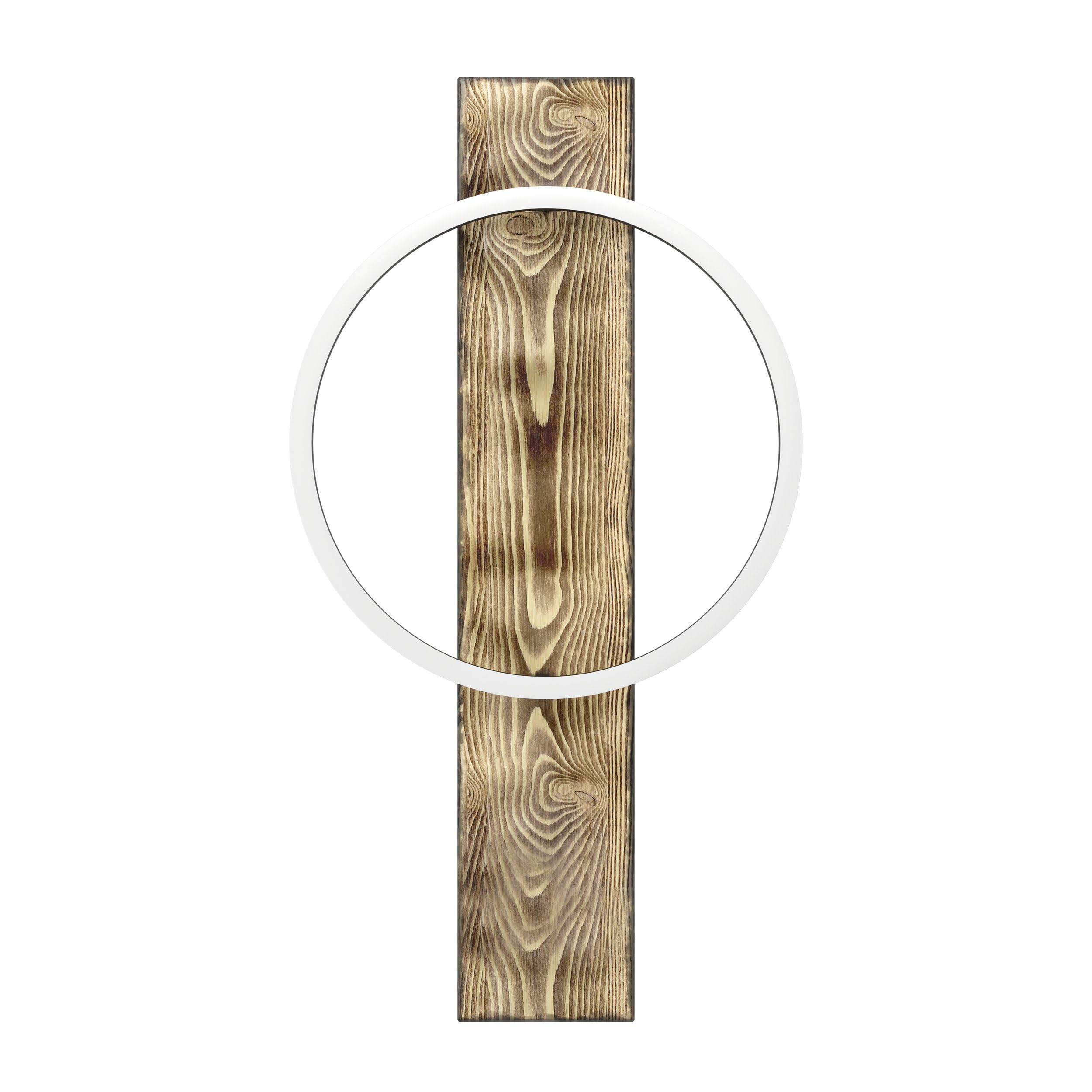 EGLO Boyal Lámpara de pared led, aplique de 1 foco de estilo vintage | rústico. Aplique interior de acero, madera y plástico, lámpara de salón, y pasillo en negro, marrón y blanco