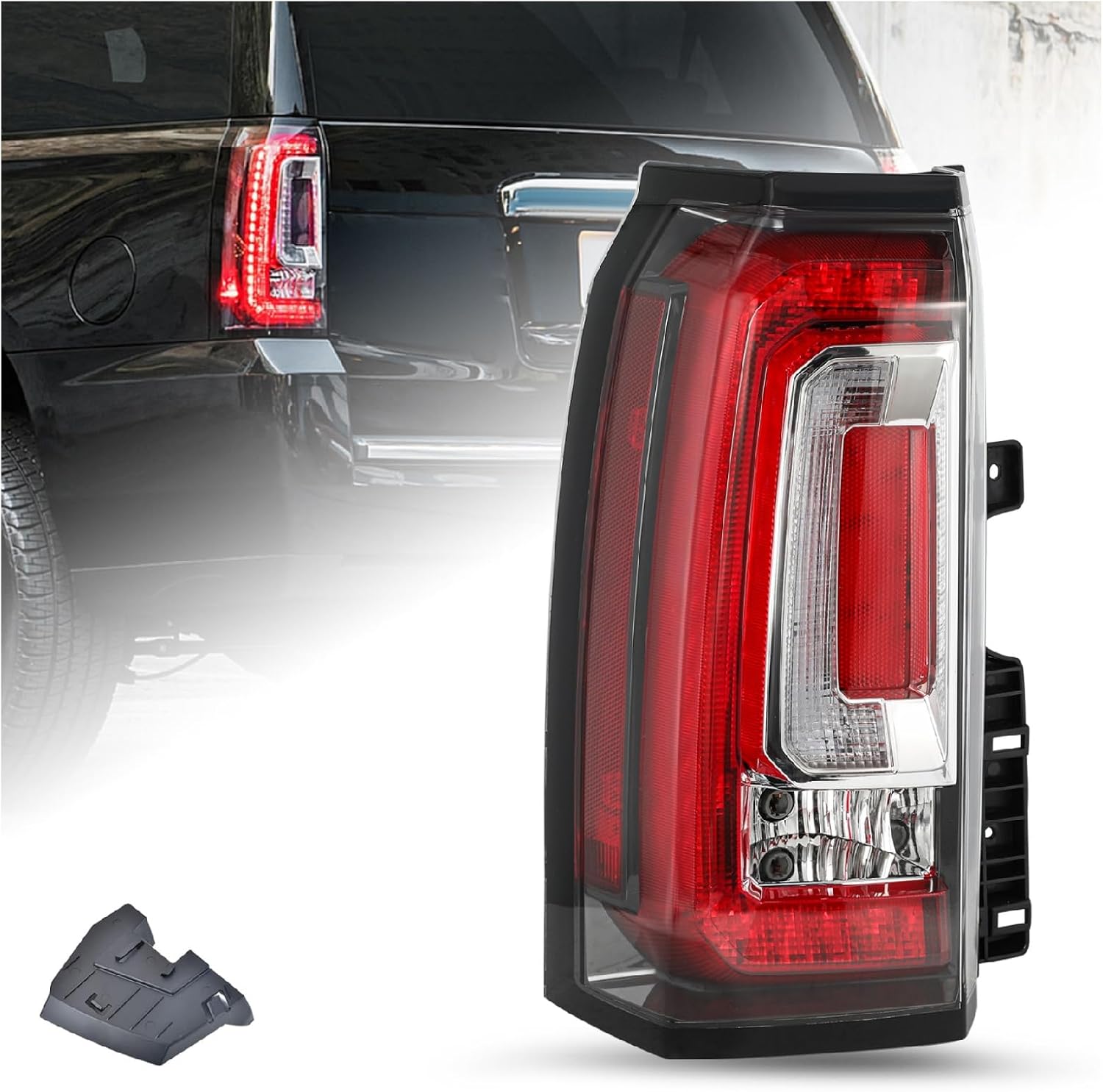 JSBOYAT LED Tail Light Fits for 2015-2020 GMC Yukon/Yukon XL Outer Rear Taillight Assembly with Bulbs OE Direct Replacement Brake Tail Lamp LH (Left Driver Side)