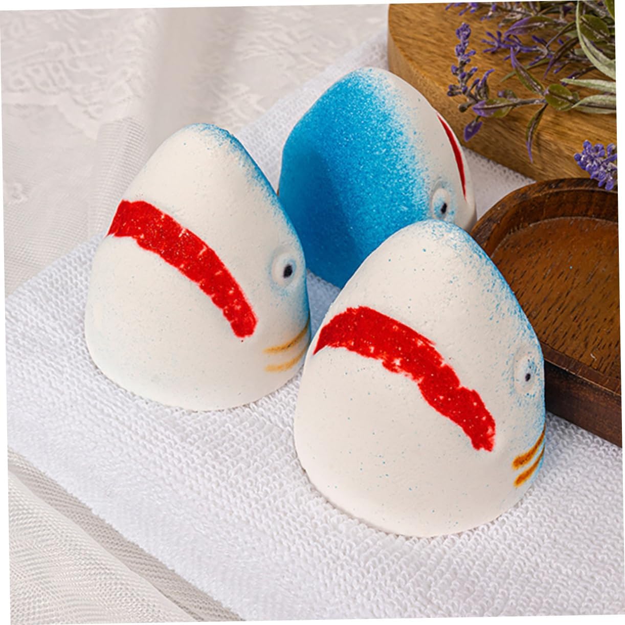 CALLARON 3pcs Shark Bath Salt Essential Oils Aroma Bubble Bath Salt for Boys and Girls Rich Foaming Bathing for Relaxing Showers and Fun Time