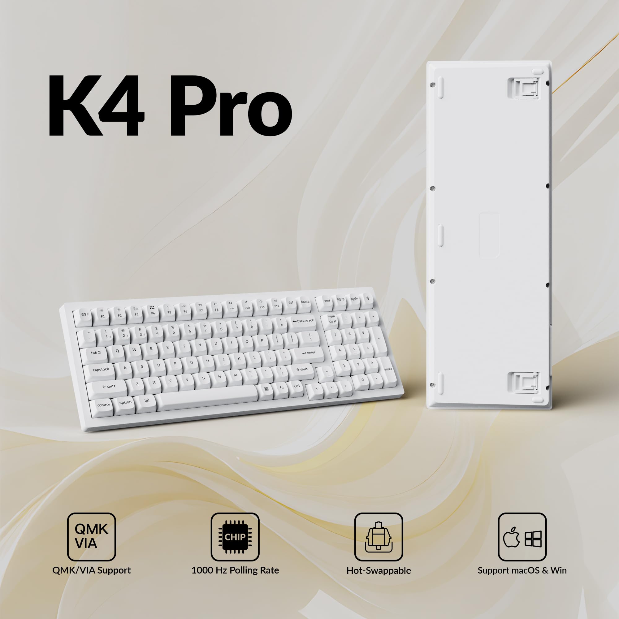 Amazon.com: Keychron K4 Pro QMK/VIA Custom Wireless Mechanical