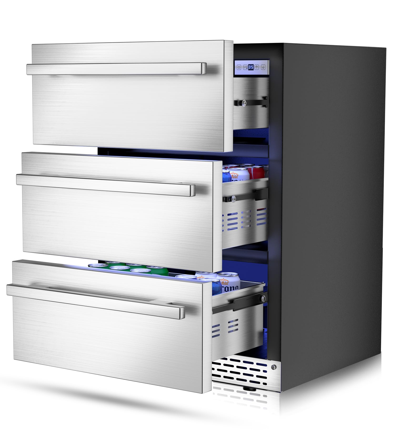RLPI 3 Drawer Outdoor Beverage Refrigerator Undercounter