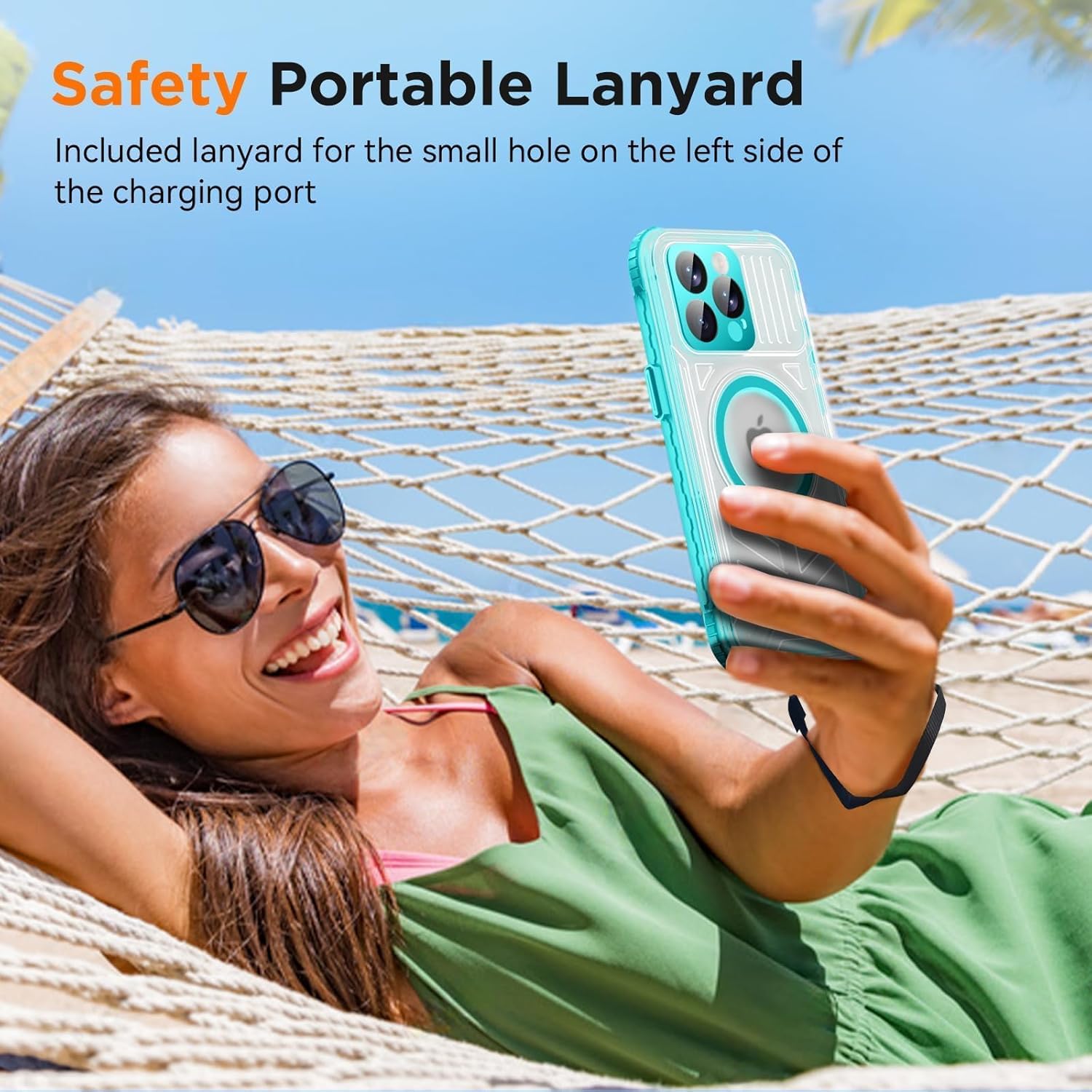 WIFORT Waterproof Phone Case for iPhone 15 Pro Teal | IP68 Underwater, Dustproof, Built-in Screen, 15FT Military Shockproof, 360 Full Body Sealed Protection Cover, Magnetic, Frosted, 6.1"