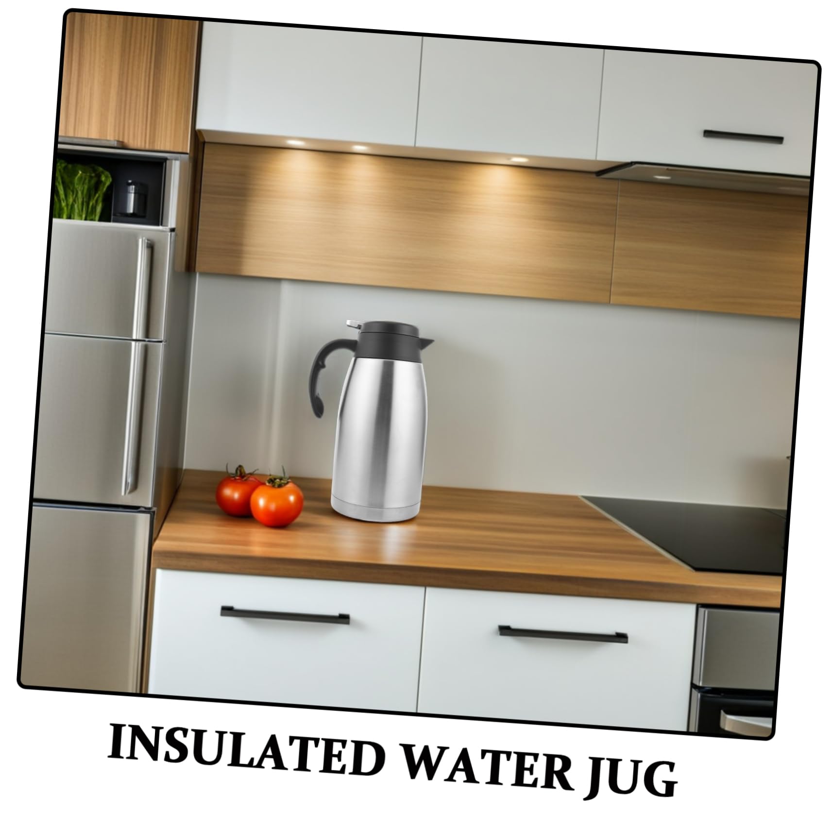 Tofficu Caraffa Termica Isolata in Acciaio Inox per Caffè Tè e Bevande Contenitore per Acqua Calda e Fredda Brocca per Riunioni e Uso Domestico