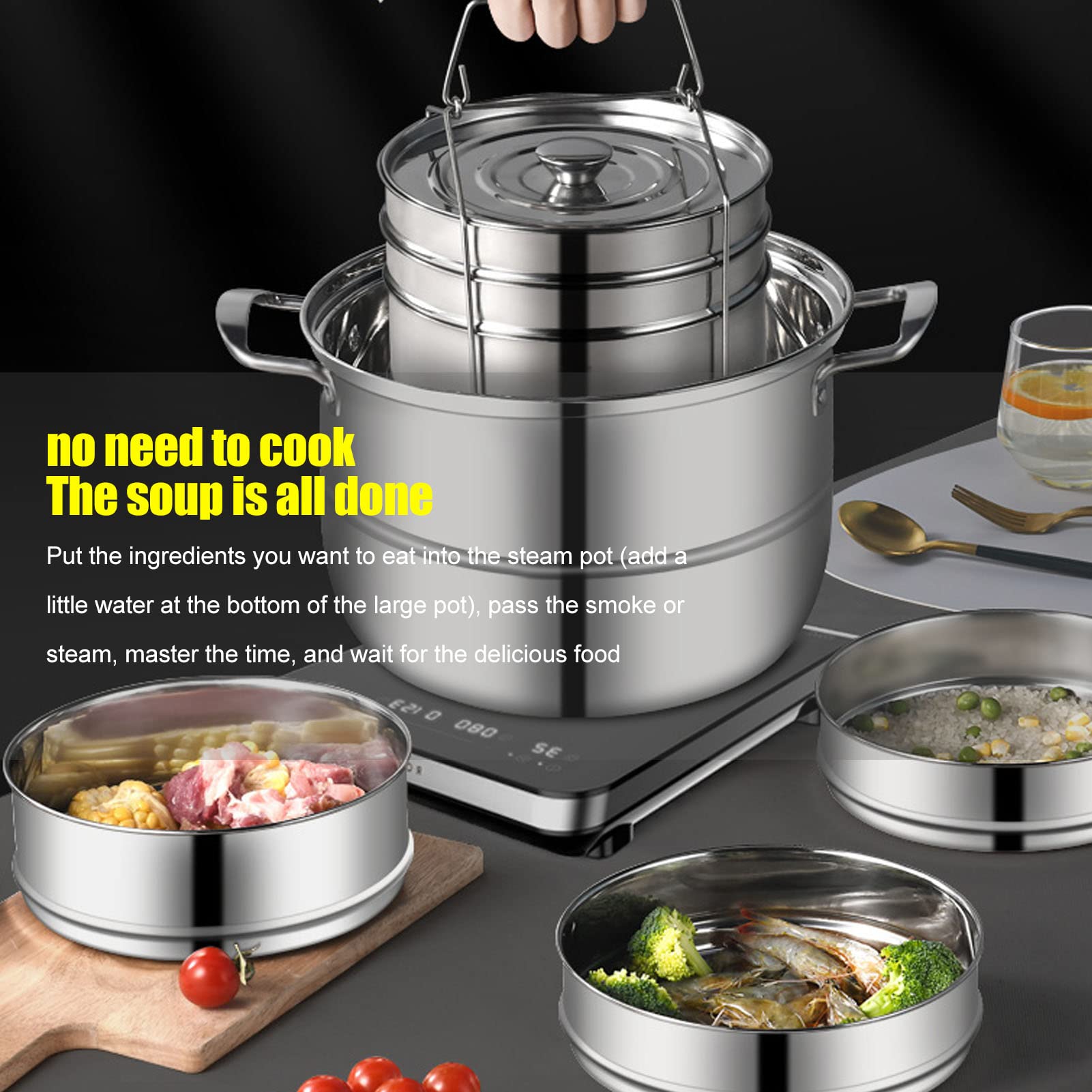 Pentole A Vapore Impilabili In Acciaio Inossidabile - Inserto Per Cottura A Vapore 2 Quart, Per Instant Pot E Pentole A Pressione
