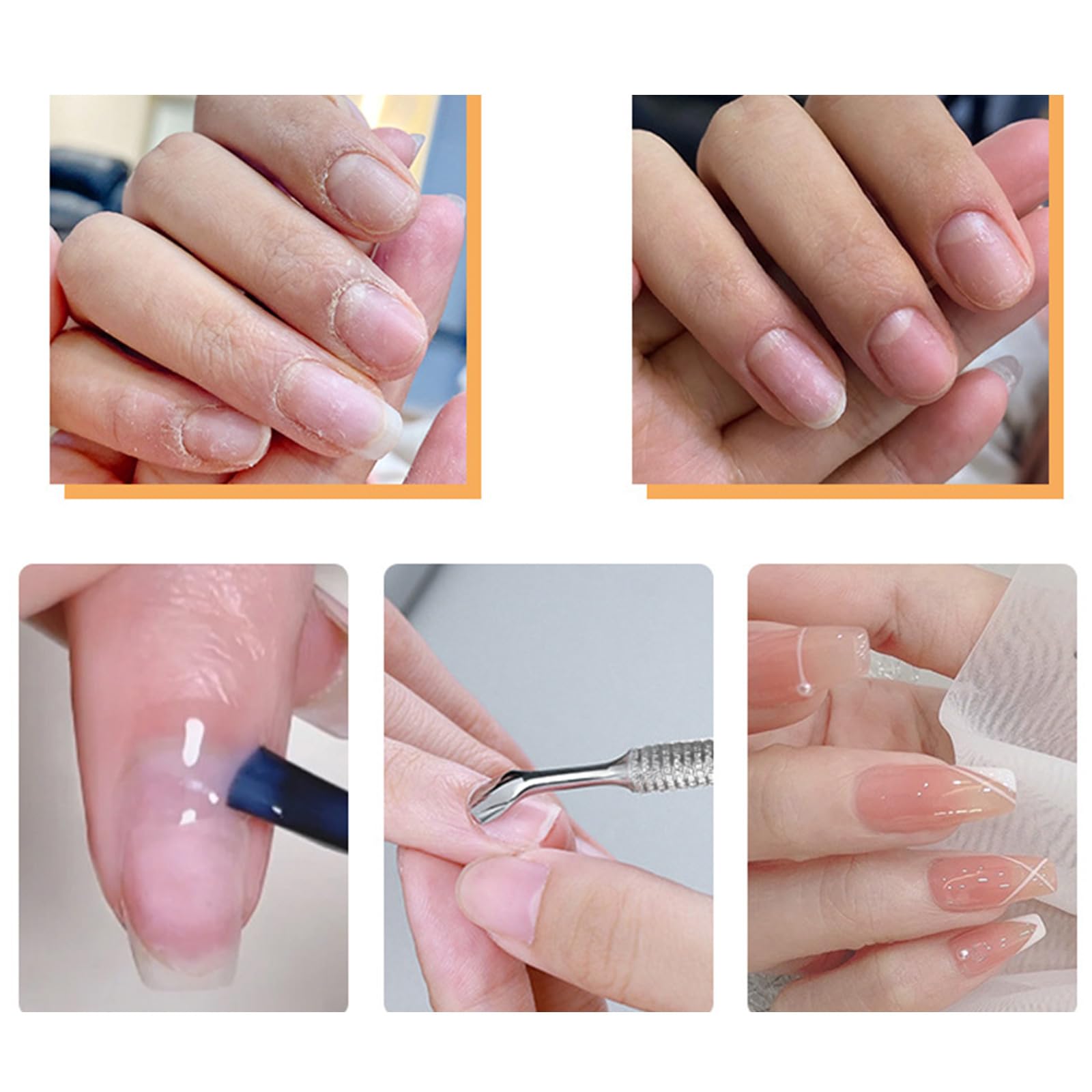 Spingi cuticole in acciaio inossidabile Spingi per unghie a doppia estremità Spatola in metallo Pulitore per unghie Rimozione cuticole per manicure pedicure 2 in 1 Spingi per unghie Spingi cuticole in