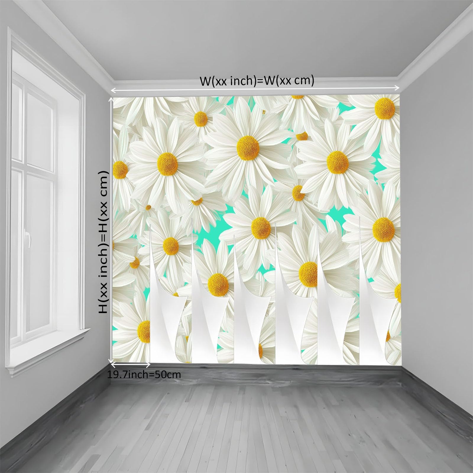 Generico 3D Nowoczesna Kwiatowa Elegancka Tapeta Efekt 3D, 350 x 256 cm Fototapeta Włóknina | Dekoracja Fototapeta Sypialnia, Biały