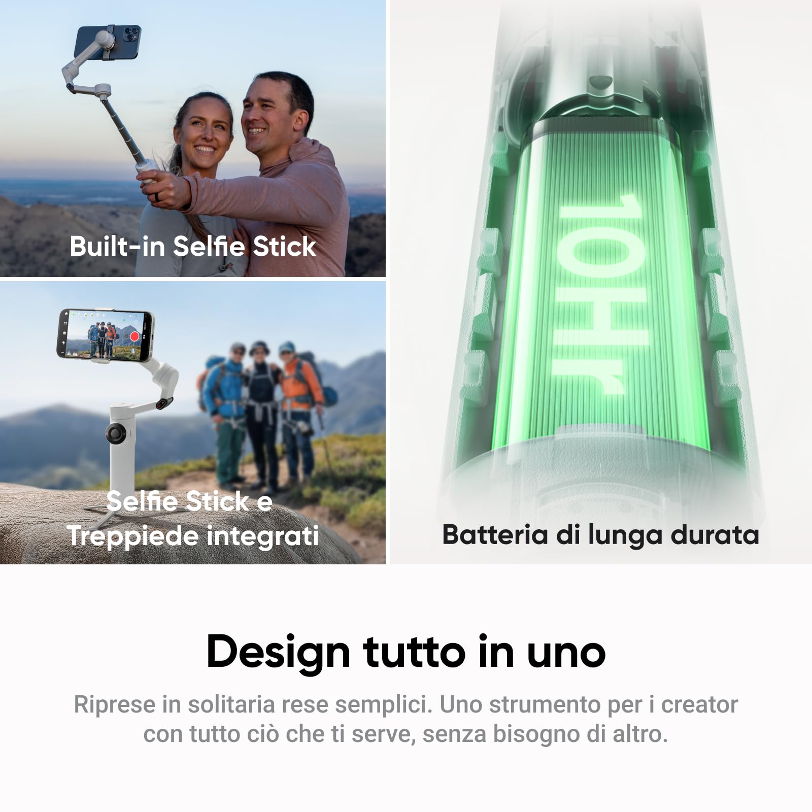 Insta360 Flow 2 Plus Pack Tracker IA Bianco - Gimbal Pieghevole per iPhone/Android, Tracciamento IA con tutte le app, Tracciamento di Gruppo, Treppiede/Selfie Stick Integrato, Controllo Remoto, Viaggi