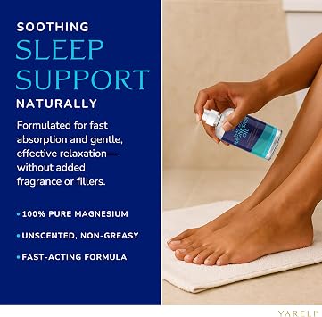 Yareli Magnesium Oil Spray, Ultra Absorbent High Strength Dead Sea Magnesium, 12oz, for Better Sleep and Muscle Relaxation