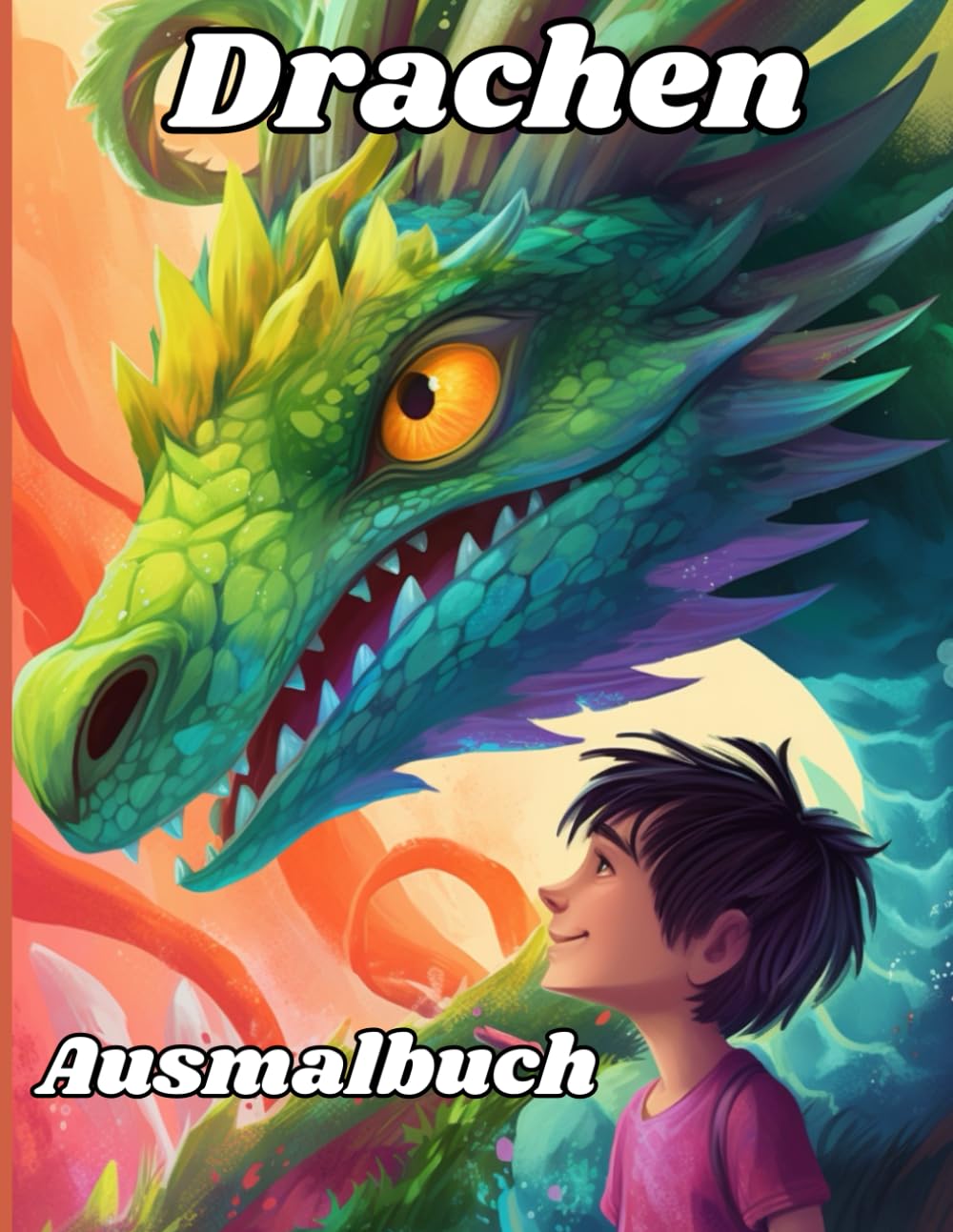 Drachen-Ausmalbuch - Ein Malbuch für Kinder - 30 Motive: Der Ausmal-Spaß für Kinder - Ein Malbuch für Jungen und Mädchen