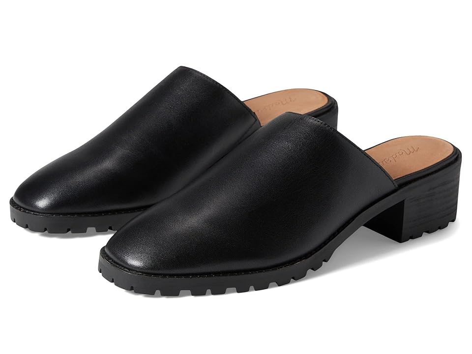 Madewell The Mindy Lugsole Mule In Leather (True Black) Women's Clog