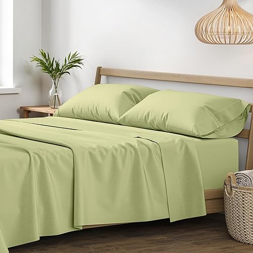 Miniatura 58 de XOOX Linen Juego de sábanas tamaño Queen 100% algodón egipcio, juego de sábanas de lujo de 1200 hilos de algodón egipcio tamaño Queen