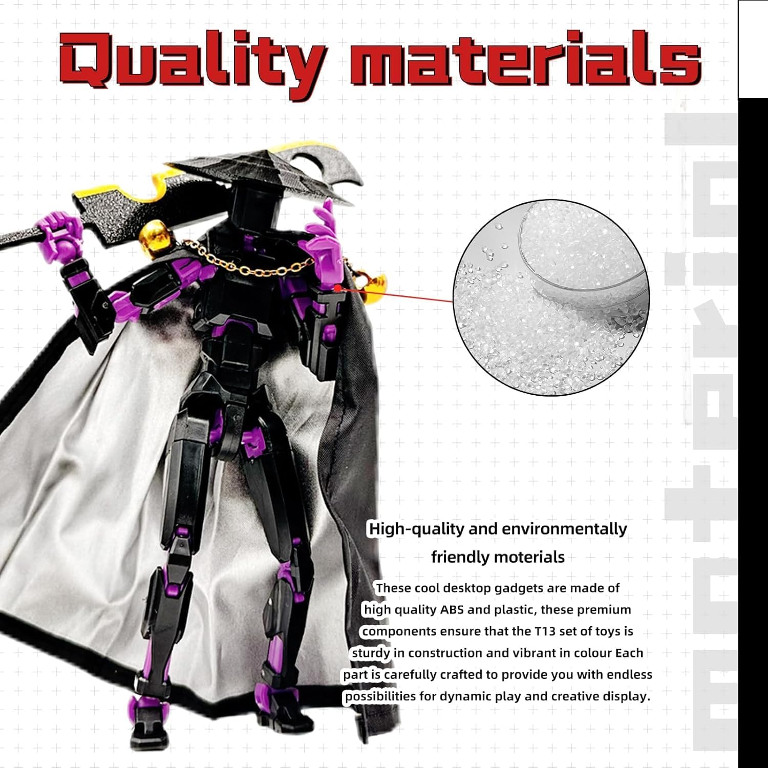 YOURKARTS.COM 3D Injection Humanoid Robot Toy BPA-Free Plastic Movable Action Figure | DIY Assembly Kit with Manual | Realistic Multi-Joint Movement for Gifting | car Accessories 2025 4