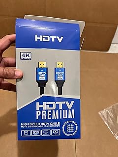 HDTV PREMIUM HDMI Cable 1.8 6 Foot 24K Gold-Plated Connector 100Mbps Network Transmission Speed,Male-Male