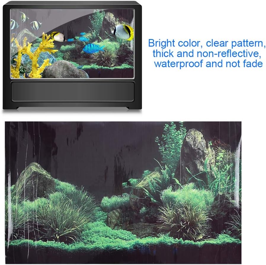 Amazon 水中ポスター Acouto 魚タンク 水族館 水槽 装飾ステッカー 厚いpvc材料 高精細壁紙画像 美しいディスプレイ 使いやすい 魚タンクステッカー 61 41cm Acouto バックグラウンド 背景 通販