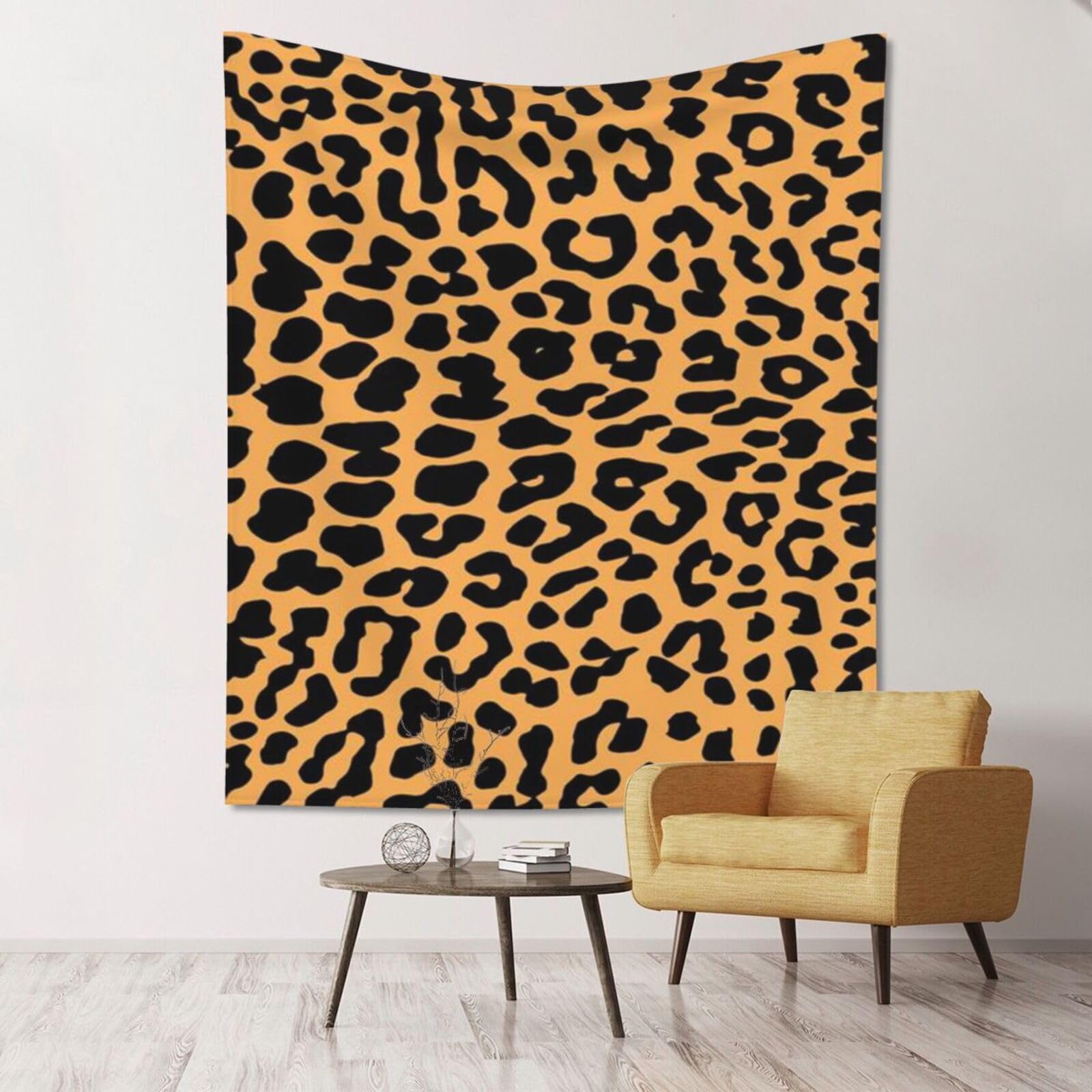 WKSGDSG Large Wall Hanging, Machine Washable Tapestry For Dorm Room, Leopard Print, Lightweight Polyester Wall Art For Bedroom Living Room, 152x130cm