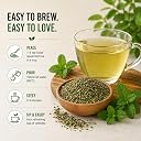 BLUE TEA - Spearmint Herbal Tea - 100 gm -100 Cups | Pcos & Pmos Relief | Balances Hormones, Reduces Facial Hair & Acne and Supports Digestion | Herbal Tea - Dried Loose Leaf - Caffeine Free | Reusable Pet Jar gallery image