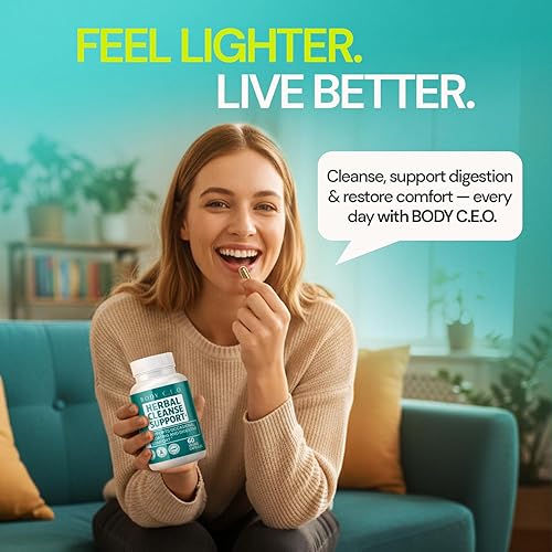 Miniatura 7 de Limpieza de hierbas - con prebióticos, botánicos y antioxidantes - para movimientos intestinales regulares, digestión, salud intestinal 60 cápsulas