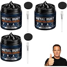 Metal Rust Protection Black Repair Paste, Black Oxide Coating Kit, Quick-Drying & Long-Lasting Rust Prevention Coating for Rusty Vehicles, Fences, Tools, Railings, Storage Tanks & Furniture,3pcs