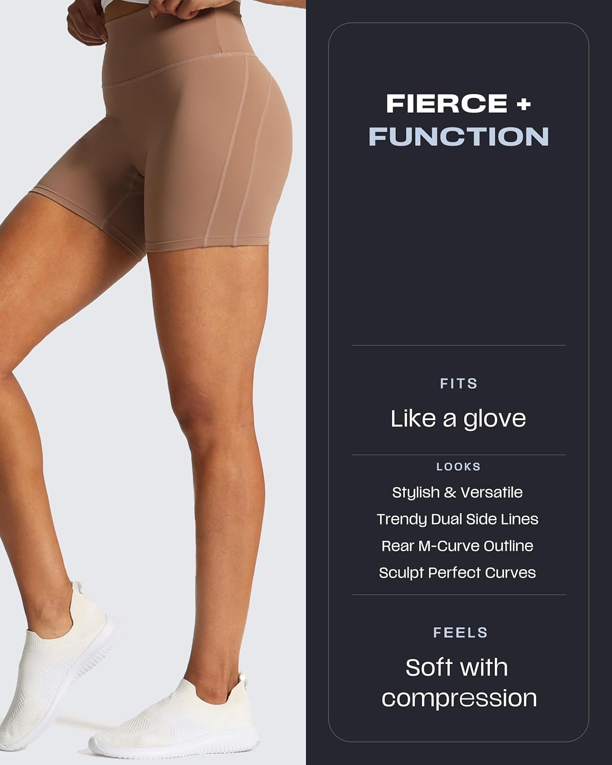 Aoxjox Geo Workout Biker Shorts for Women Tummy Control High Waisted Exercise Athletic Gym Running Yoga Short 6" - Image 2