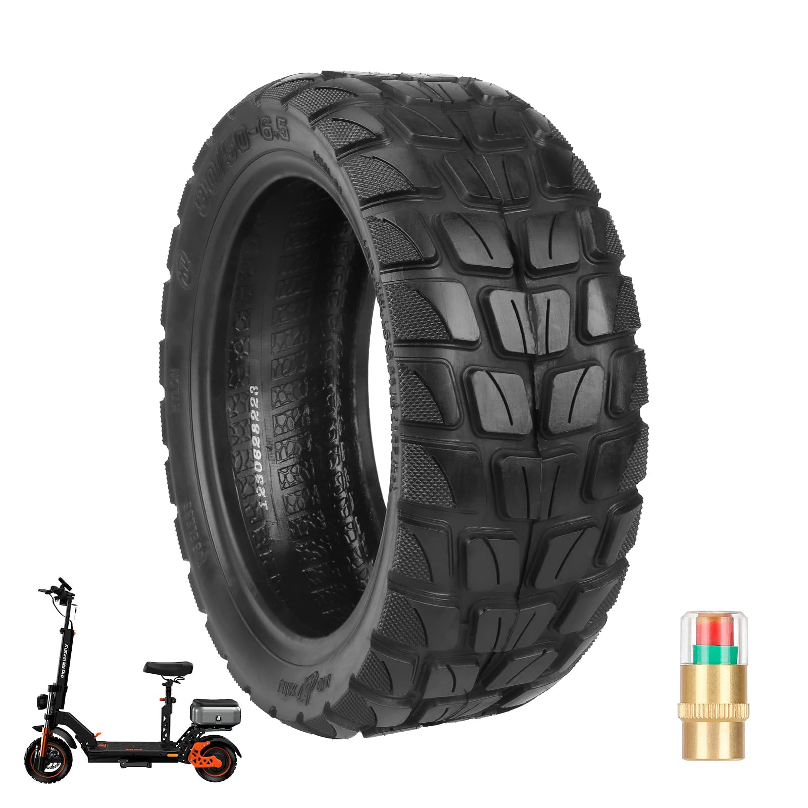 90/50 – 6,5 fuoristrada senza tubo pneumatico per scooter elettrico posteriore Kukirin M5 Pro