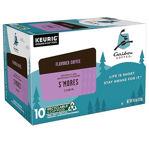 Miniatura 9 de Caribou Coffee - Cápsulas de café K-Cup Keurig, mezcla Smores Cabin, una sola porción, tostado medio, 60 unidades (6 paquetes de 10)