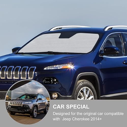 Miniatura 2 de Compatible con Jeep Cherokee 2014-2022, parasol para parabrisas delantero