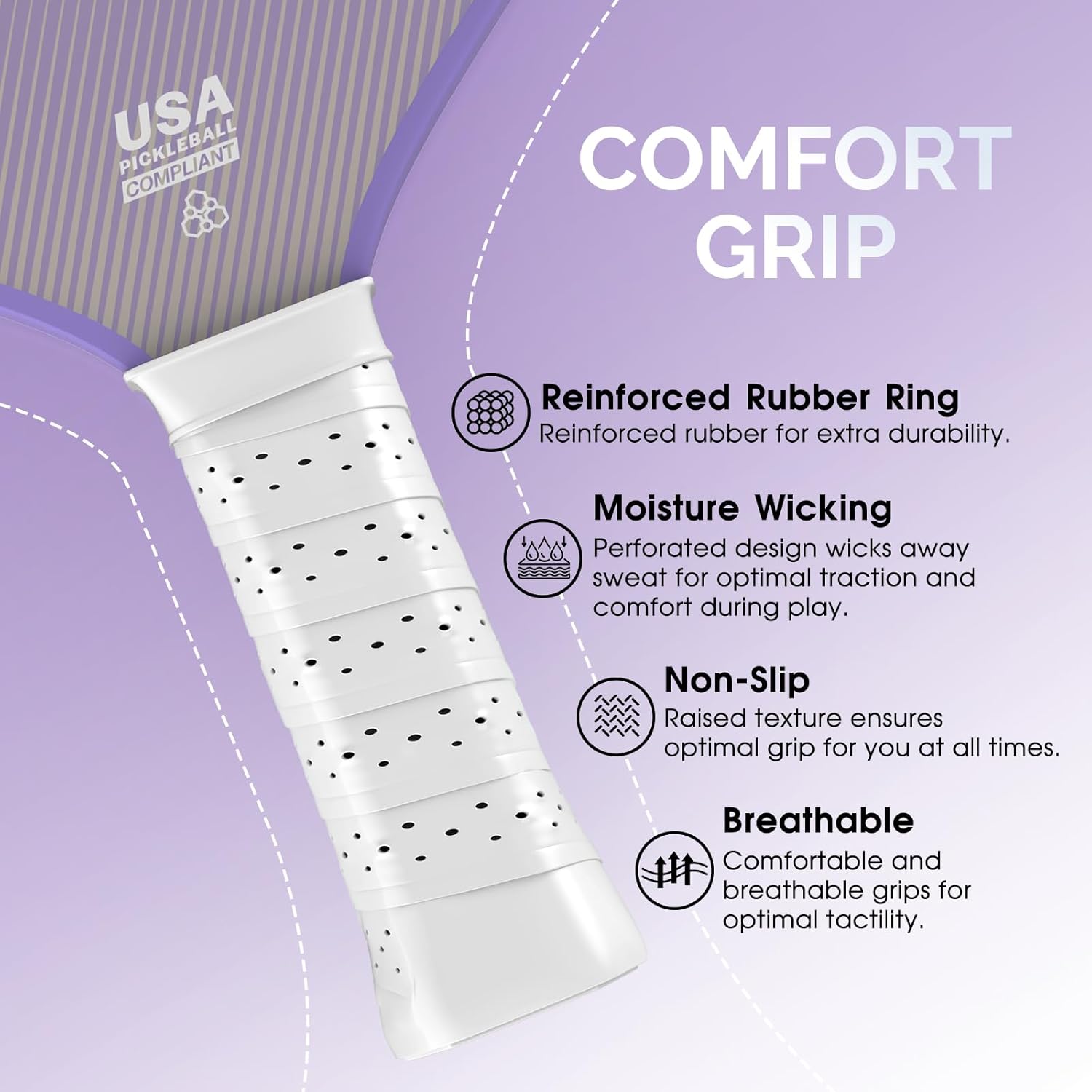 Pickleball Paddles, Carbon Fiber Pickleball Racket with 16MM Polypropylene Honeycomb Core – Lightweight, High-Grit Surface for Spin & Control, Professional Pickle Ball Paddle for Men & Women - Image 3