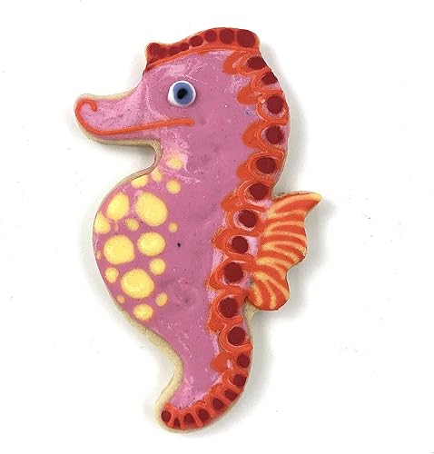 Miniatura 2 de Cortador de galletas de caballito de mar de 4.5 pulgadas, fabricado en los Estados Unidos, cortador de galletas Foose de acero chapado en lata