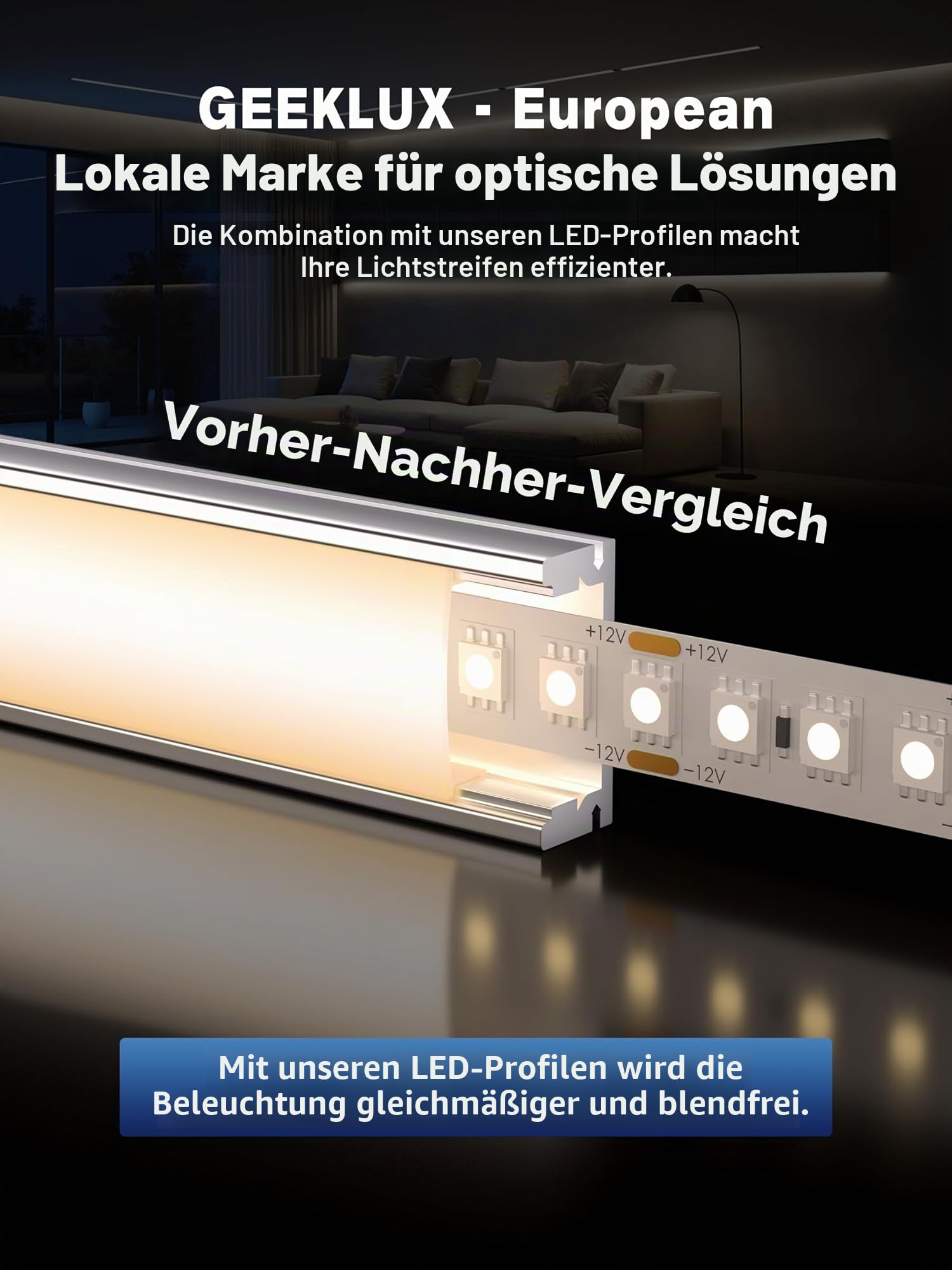 LED Aluminium Profil U-Form 2M*10pcs(20M) mit Milchig Weißer Abdeckung Kanal Diffusor Alu LED leisten Schienen kanalleiste Aluprofil Streifen Profile lichtkanal led strip aluschiene unterputzprofil